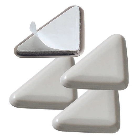 Furniture Sliders, 2" x 2" x 2 - 1/2" Triangles, Self - adhesive, Beige, 4/Pack - Online Supply Closet