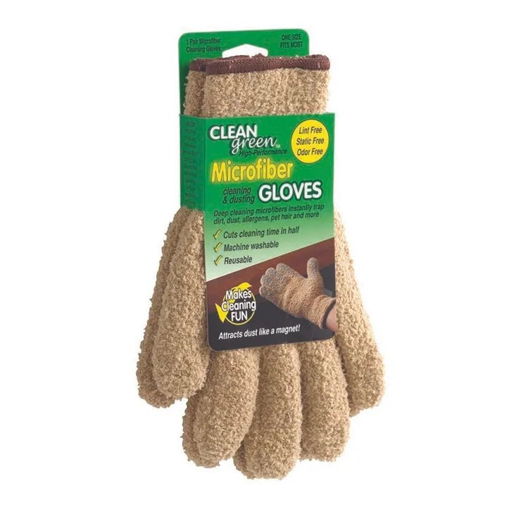 CleanGreen Microfiber Cleaning & Dusting Gloves - Online Supply Closet