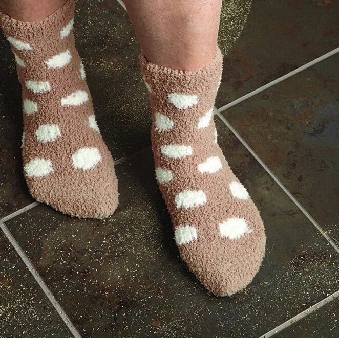 CleanGreen® Microfiber Cleaning & Dusting Socks | Charcoal & Beige - Online Supply Closet