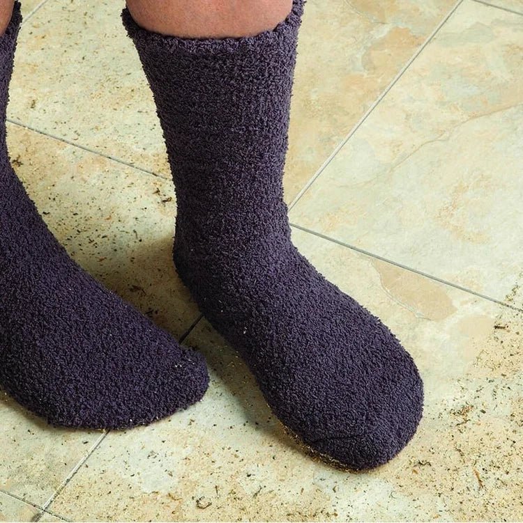 CleanGreen® Microfiber Cleaning & Dusting Socks | Charcoal & Beige - Online Supply Closet