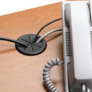 CordAway® Flexible Grommet – 2 - 3/8" Desk Cable Organizer by Master Manufacturing - Online Supply Closet
