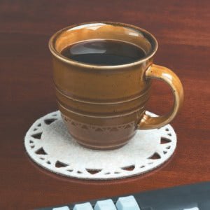 Decorative Felt Coasters – Reversible Brown/Beige | Scratch Guard by Master Manufacturing - Online Supply Closet