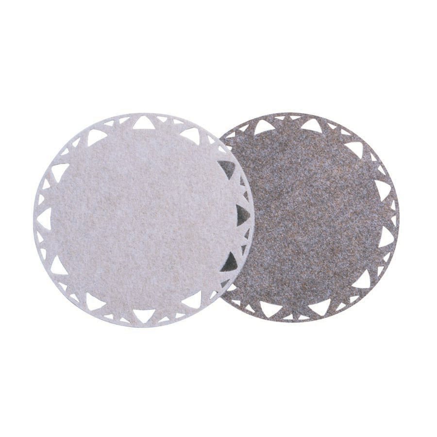 Decorative Felt Coasters – Reversible Brown/Beige | Scratch Guard by Master Manufacturing - Online Supply Closet