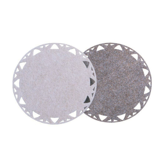 Decorative Felt Coasters – Reversible Brown/Beige | Scratch Guard by Master Manufacturing - Online Supply Closet