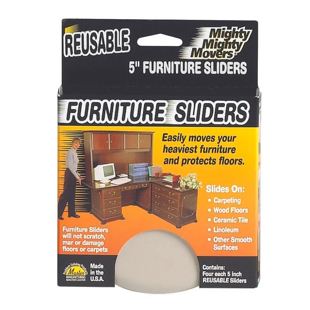 Furniture Sliders, Reusable, Beige, 4/Pack - Online Supply Closet