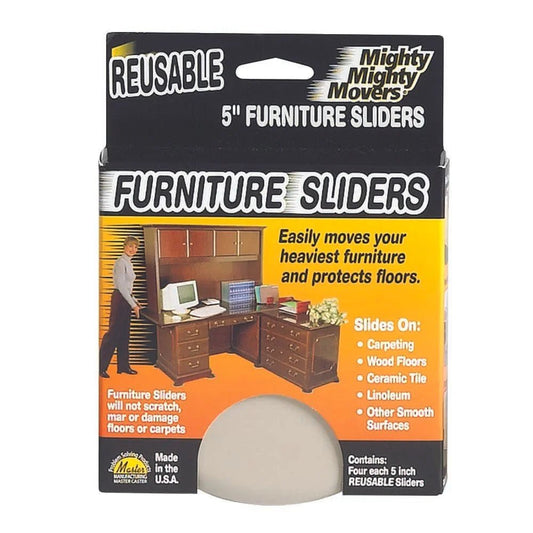 Furniture Sliders, Reusable, Beige, 4/Pack - Online Supply Closet