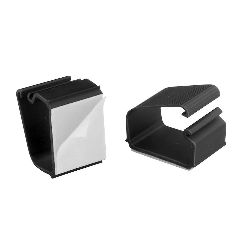 Wire Clips, Locking - Latch, Self - adhesive, Black, 6/pack - Online Supply Closet